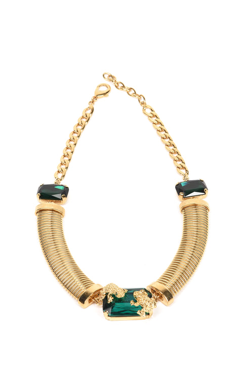 ADDICTED2 - Collana ERIS con cristalli color smeraldo