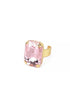 ADDICTED2 - Anello CELESTE con cristallo colore rosa