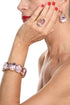 ADDICTED2 - Anello CELESTE con cristallo colore rosa