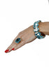 ADDICTED2 - Anello CELESTE con cristalli colore acqua azzurra