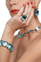 ADDICTED2 - Anello CELESTE con cristalli colore acqua azzurra