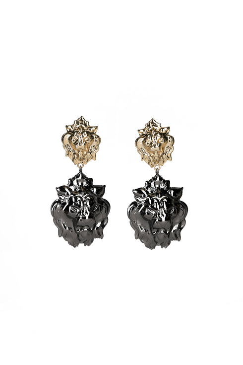 Heritage - Orecchini con testi di leoni