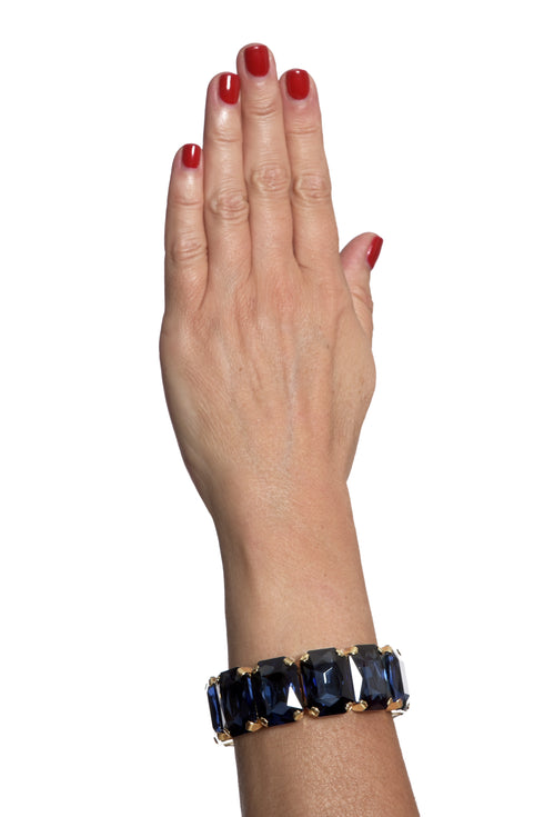 ADDICTED2 - Bracciale ESTER con cristalli color blue