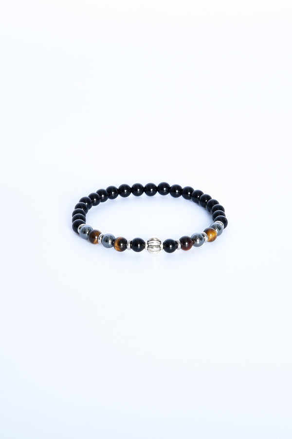 ADDICTED2 - POSITIVE VIBES bracelet with round stones and 925 silver
