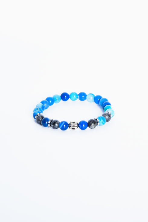 ADDICTED2 - Bracciale WEALTH con le pietre tonde e argento 925