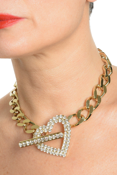 ADDICTED2 - Collana EIRENE catena color oro e cuore