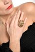 ADDICTED2 - Anello AMELIA con cristalli color oro