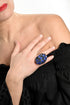 ADDICTED2 - Anello AMELIA con cristalli color blue notte