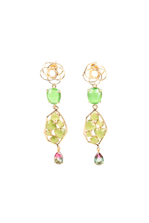 ADDICTED2 - Orecchini GIUNONE color verde