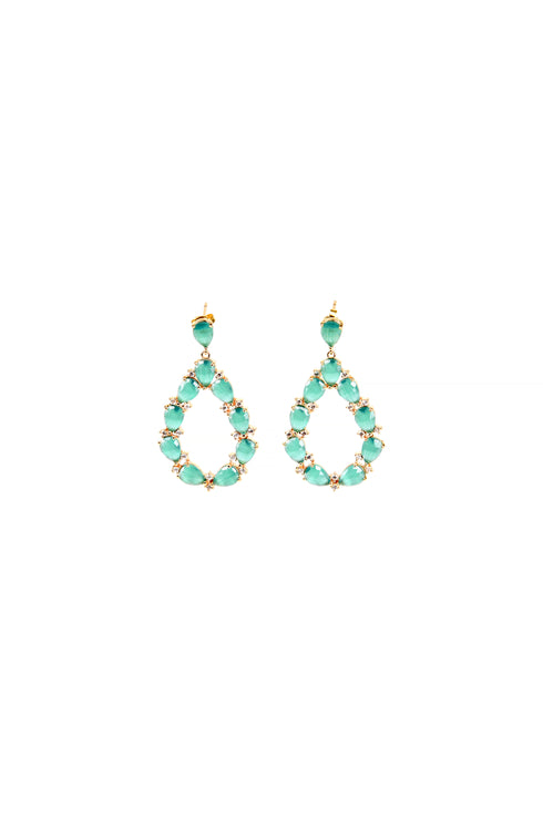 ADDICTED2 - Orecchini TACITA verde smeraldo
