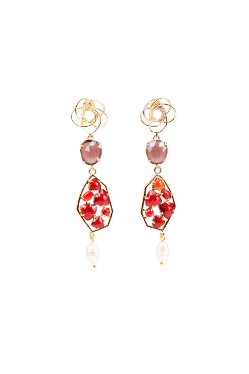 ADDICTED2 - Orecchini GIUNONE color rosso