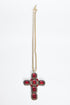ADDICTED2 - Collana ARTEMIDE croce con cristalli colore rosso