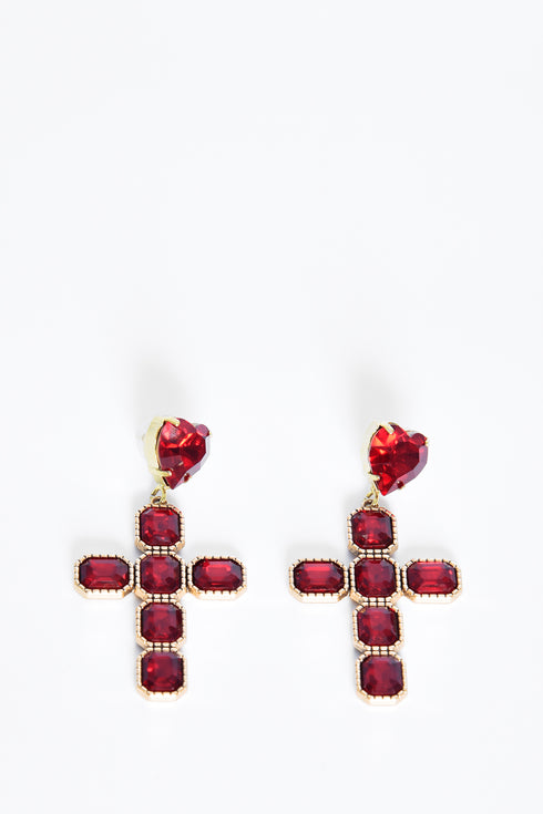 ADDICTED2 - Orecchini DIANA color rosso