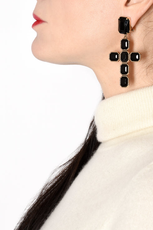 ADDICTED2 - Orecchini CALLIOPE color nero