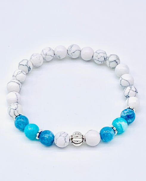 ADDICTED2 - Bracciale ZEN con pietre tonde e argento 925