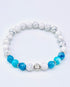 ADDICTED2 - Bracciale ZEN con pietre tonde e argento 925