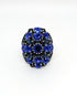 ADDICTED2 - Anello AMELIA con cristalli color blue notte