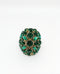 ADDICTED2 - Anello AMELIA con cristalli colore smeraldo