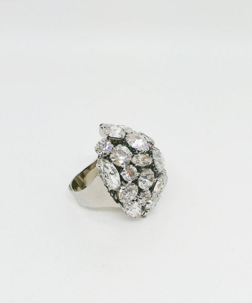 ADDICTED2 - Anello AMELIA con cristalli colore argento
