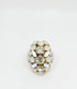 ADDICTED2 - Anello AMELIA con cristalli colore bianco