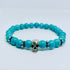 ADDICTED2 - Bracciale ZOE con pietre tonde e teschio in argento 925