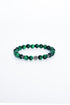 ADDICTED2 - Bracciale TALISMAN occhio di tigre verde con zirconi