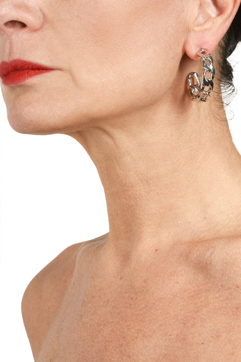ADDICTED2 - Silver SEKHMET earrings
