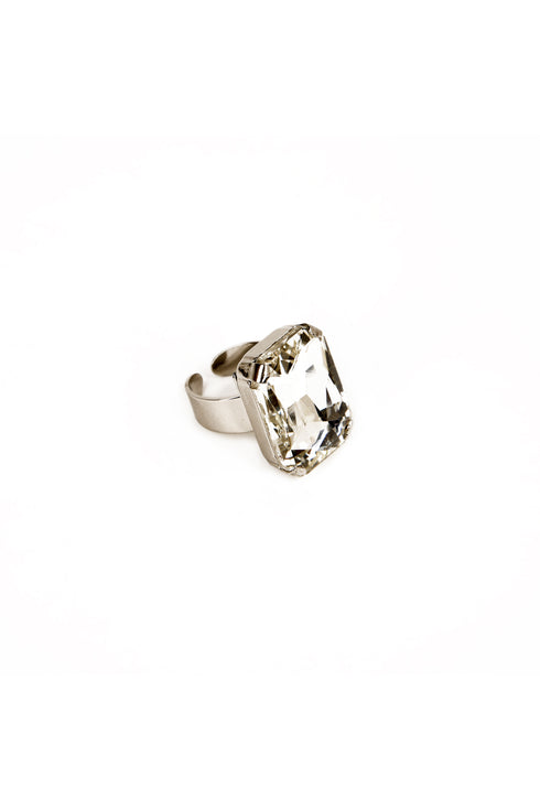 ADDICTED2 - Anello CELESTE con cristalli placcato argento 925