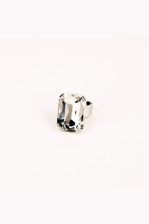 ADDICTED2 - Anello CELESTE con cristalli placcato argento 925