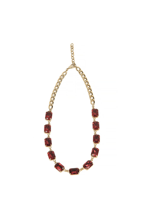ADDICTED2 - Collana PAX con cristalli color rubino