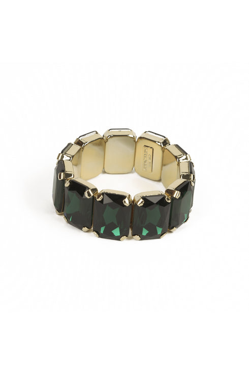 ADDICTED2 - Bracciale ESTER con cristalli color verde smeraldo