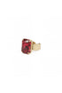 ADDICTED2 - Anello CELESTE con cristallo color rubino