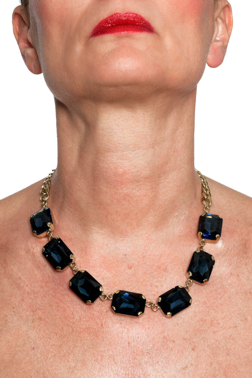 ADDICTED2 - Collana PAX con cristalli color blue