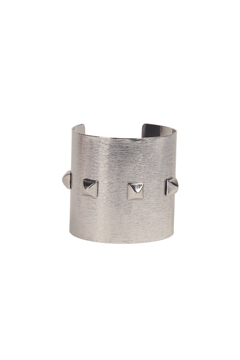 ADDICTED2 - Bracciale  NYX NOIR in argento satinato con le borchie