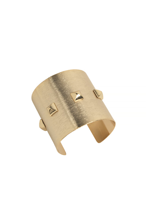 ADDICTED2 - Bracciale  NYX NOIR placcato oro satinato con le borchie
