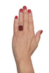 ADDICTED2 - Anello CELESTE con cristallo color rubino