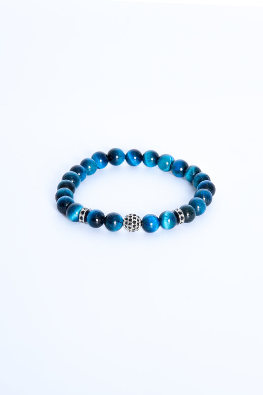 Acquista alta qualità ADDICTED2 - Bracciale SERENITY occhio di tigre acqua azzurra con zirconi - ADDICTEDTWO