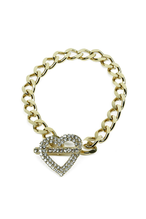 ADDICTED2 - EIRENE necklace with gold-colored chain and heart