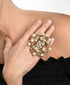 ADDICTED2 - AURORA ring with pearls and Swarovski