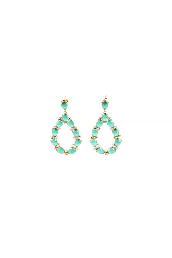ADDICTED2 - Emerald green TACITA earrings