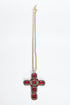 ADDICTED2 - Collana ARTEMIDE croce con Swarovski color rosso