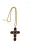 ADDICTED2 - ARTEMIDE cross necklace with black Swarovski