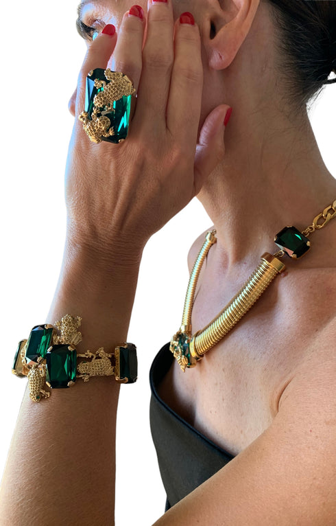 ADDICTED2 - ANASTASIA bracelet with emerald Swarovski