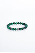 ADDICTED2 - TALISMAN green tiger eye bracelet with zircons